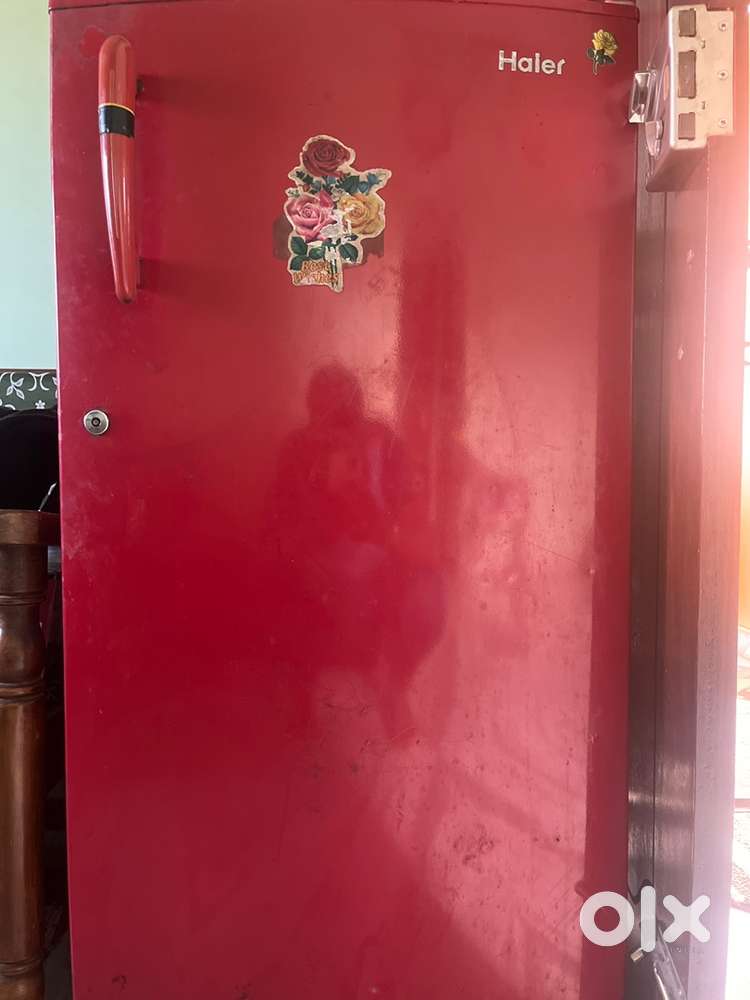Red Haier Refrigerator in Great Working Condition