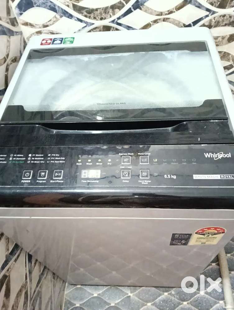 6.5 lt whirlpool,top loaded washing machine.