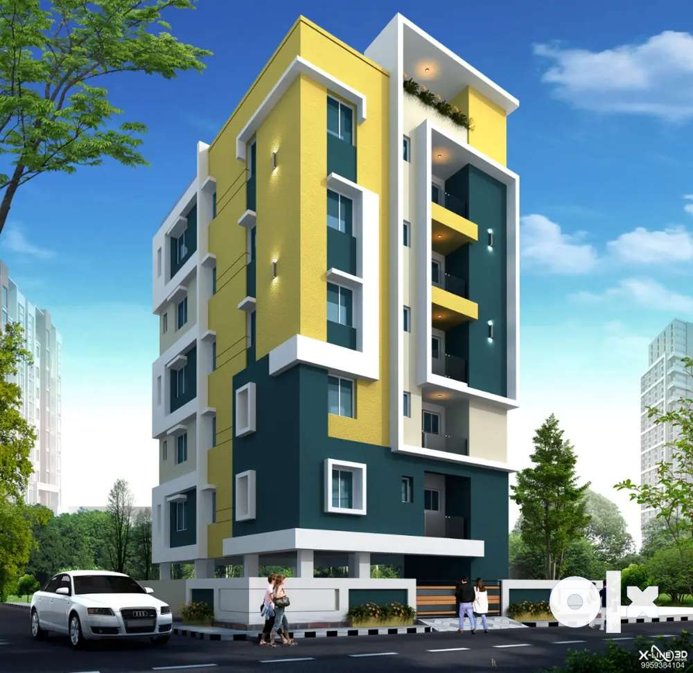 New flat with three spacious bed rooms and Puja room and 2balconies