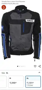 Yamaha riding jacket