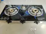 Gas stove Glass top 3 burners