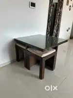 Central cum dinning table with 4 stool