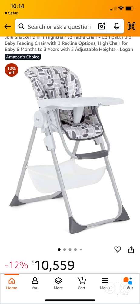Joie brand high chair - 3 years old