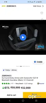 Zebronics 9750 pro soundbar