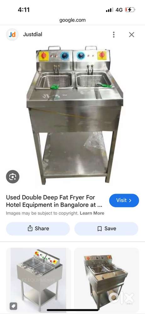 Double stand Deep Fryer Pizza Oven And Sandwich Griller