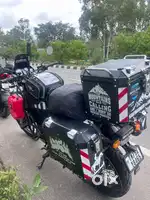 Himalayan 411 both side painners and top box