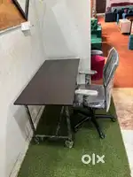 Brand new metal study table and chair