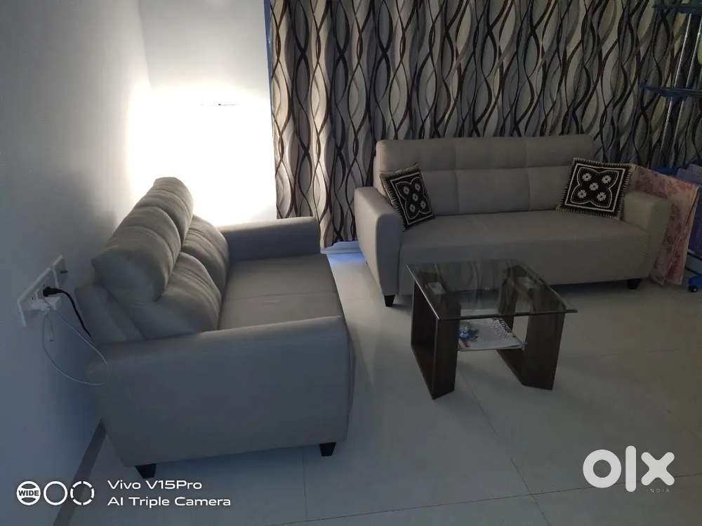 Ease Beige Fabric 3+2 Seater Sofa