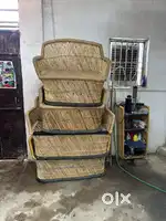 Two seater sofa / bamboo seater sofa chair table set outdoor furniture