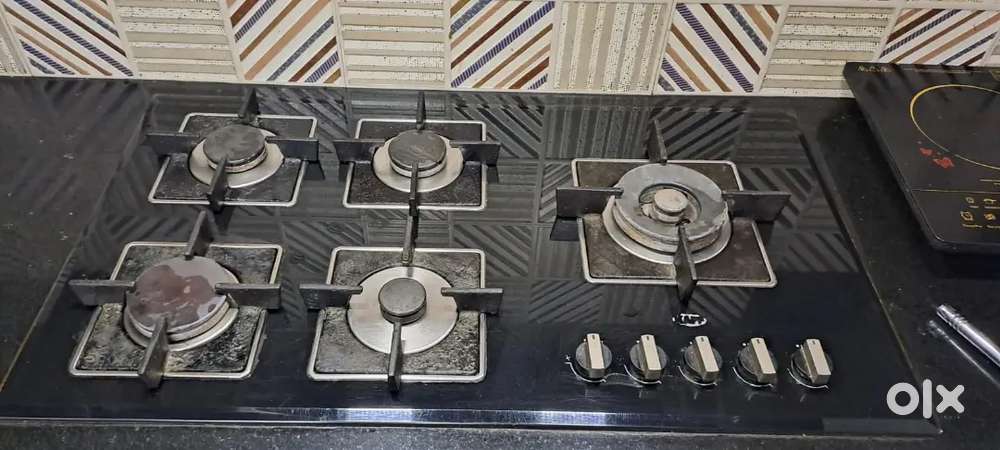 5 burner gas hob