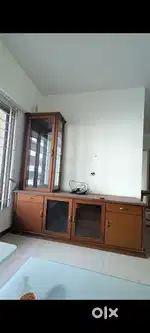 Solid Wood TV Cabinet with Display & Storage – Great Condition