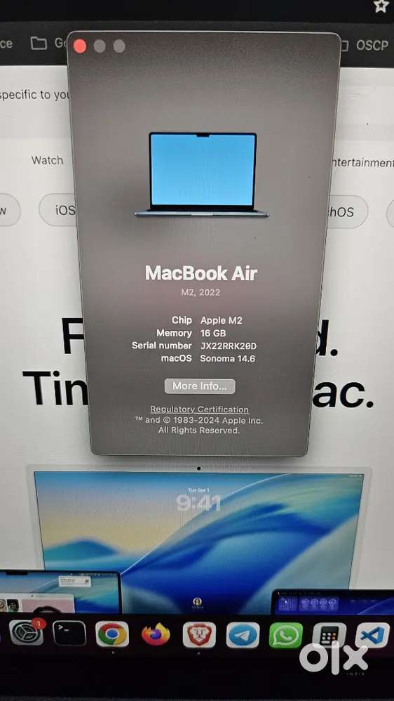 Macbook air m2 256gb 16gb