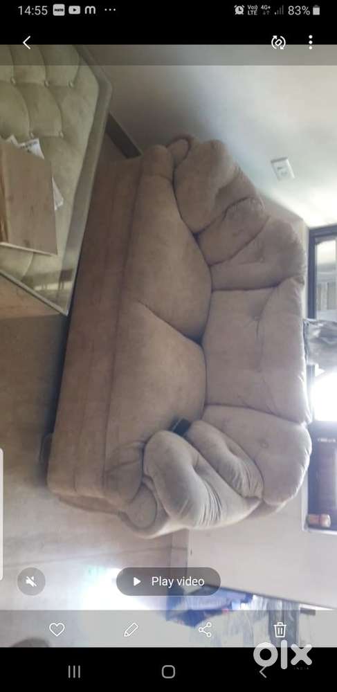 Six seater sofa with centre table