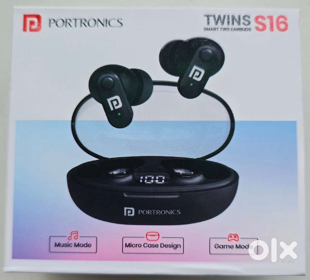 New Portronics Twins S16 in ear wireless TWS (Black)
