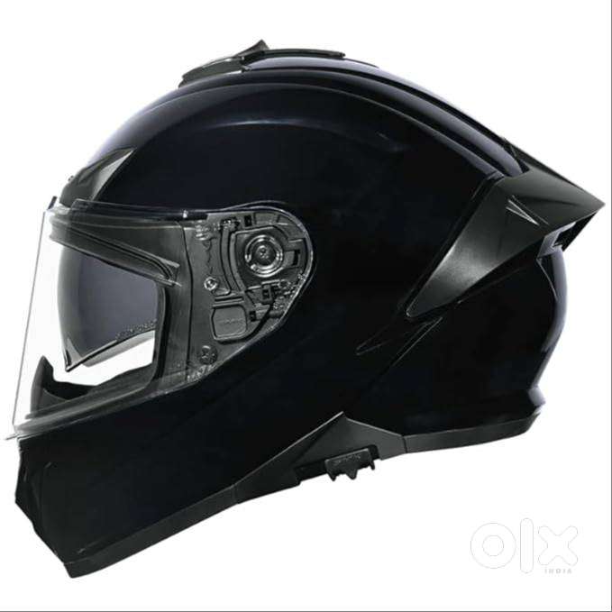 SMK Typhoon Motorbike Helmet Gloss black, Large