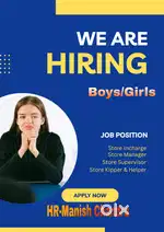 Full time job apply in helper store keeper supervisor  100% JOB HERE