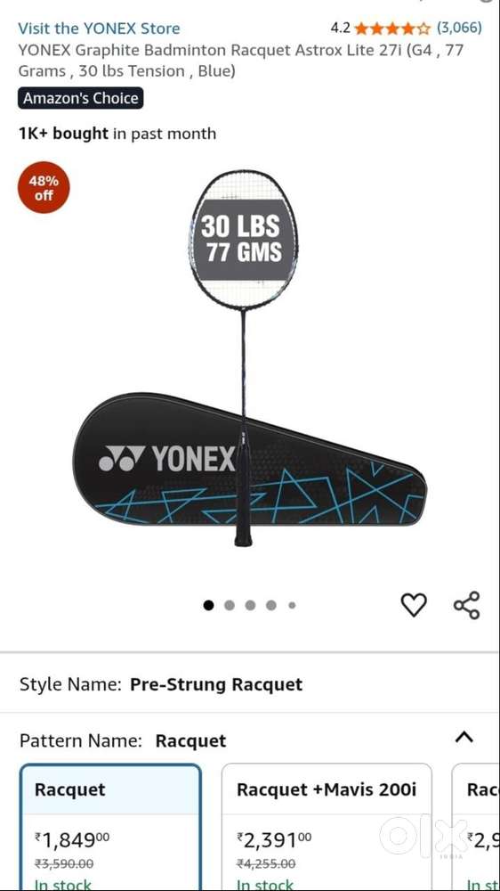 Brand New Yonex Astrox Lite 27i Racket