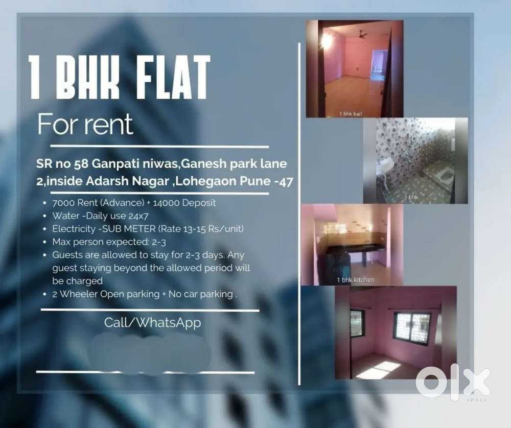 Move-in READY 1 BHK FOR RENT