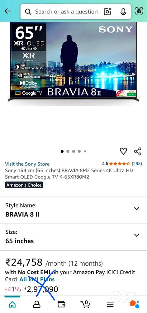 Sony 65 inch Oled Tv 65XR80M2 @Dhingra Electronics Malerkotla