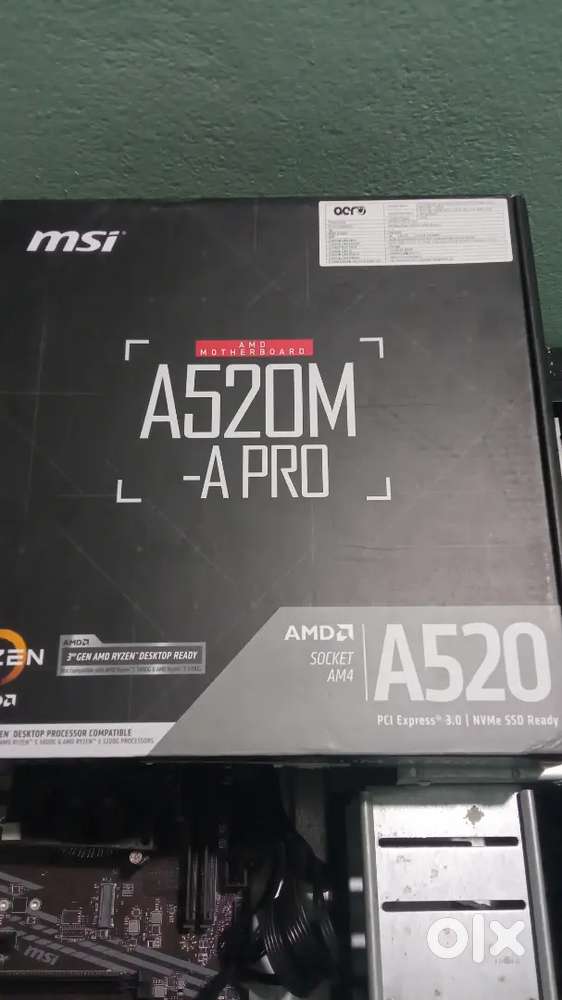 New Msi A520M-Apro motherboard