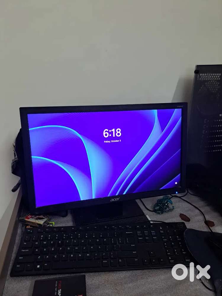 High performance gaming PC combo Ryzen 5 5600G cabinet +24 Monitor