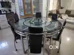 Revolving Dining Table with 6 Chairs