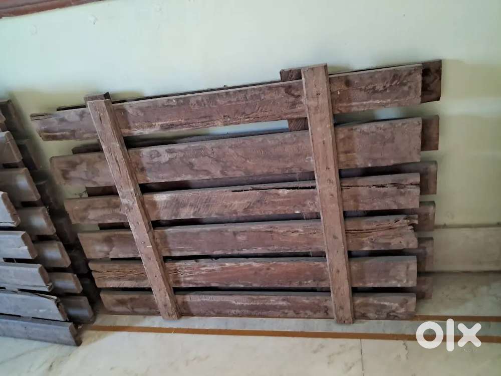Wooden double bed