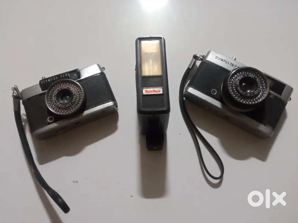 Old generations type of camera with a light