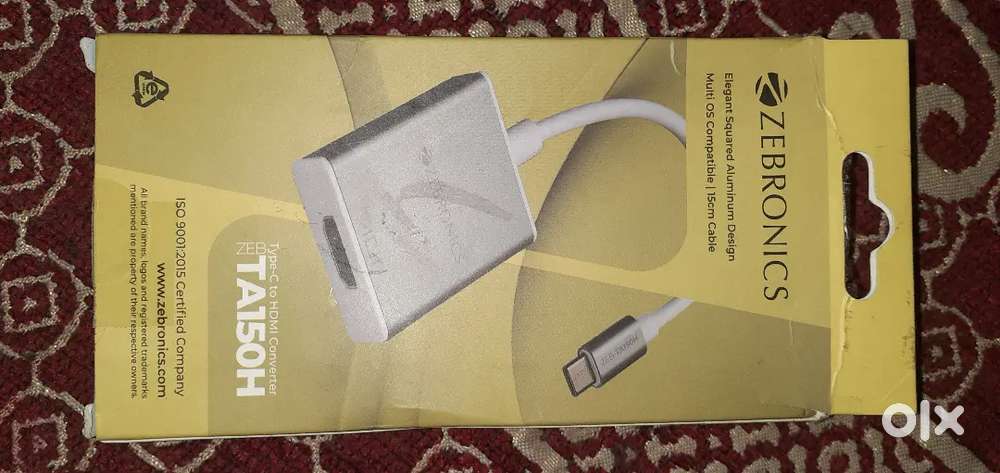 ZEBRONICS Type C to HDMI Converter (Works perfectly in good condition)