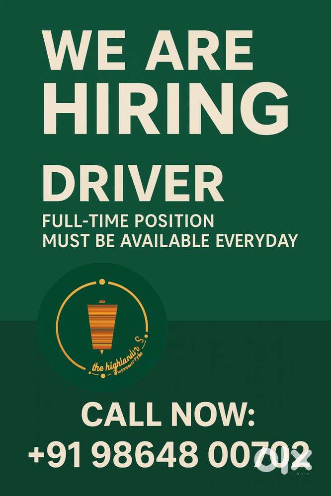 Utility Driver for Highlanders shawarma