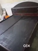 Double bed with box with pillow box size 6 by 6' very good condition
