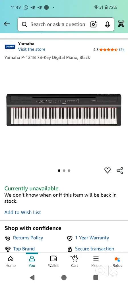 Electronic Yamaha piano