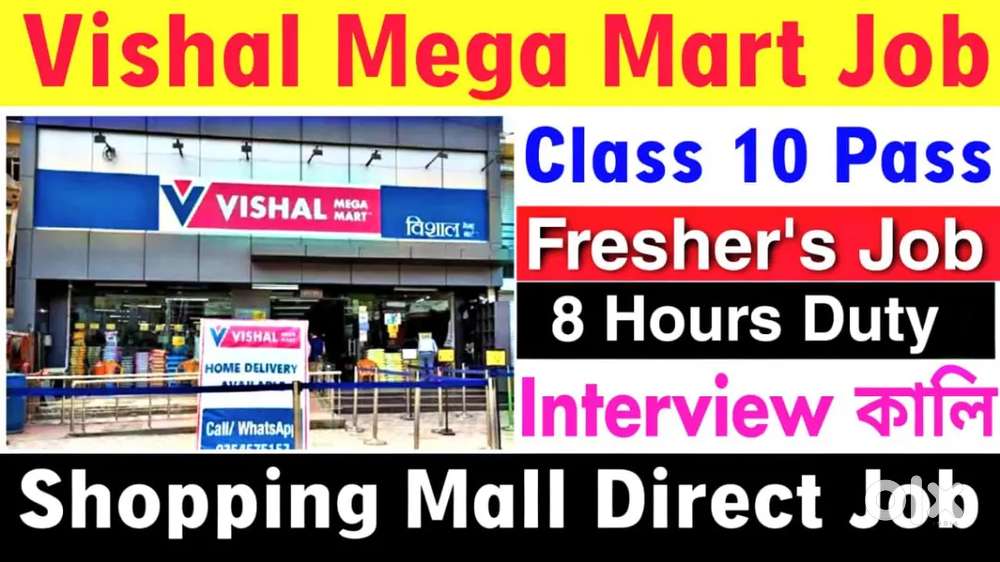 Data entry girls and boys Vishal Mega Mart Delhi NCR