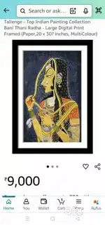 Bani Thani Painting in Kishangarh Shaili Hand painted miniature Art