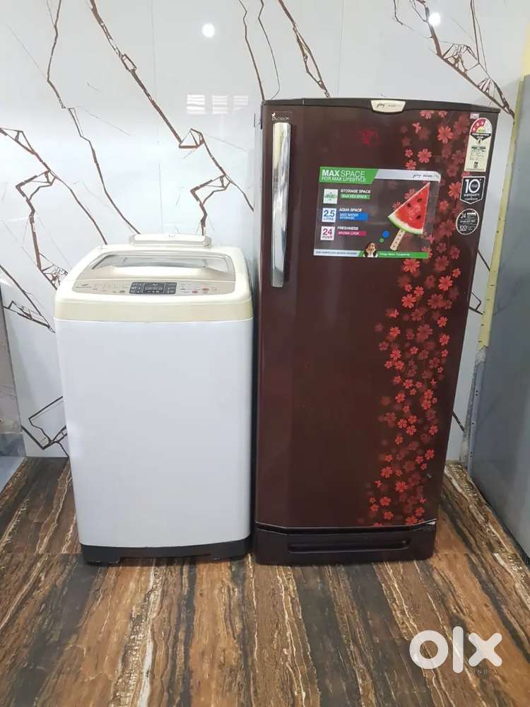 *_*Godrej flower model refrigerator and Samsung ag+ washing machine*_*