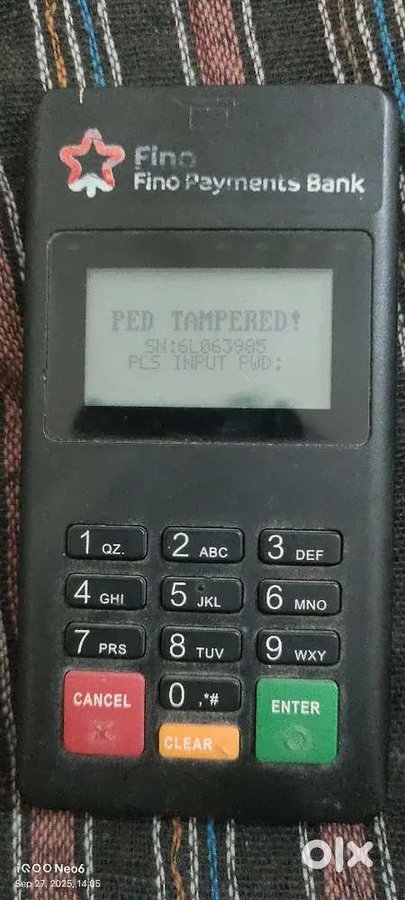 Fino payment bank ATM machine 1500 rs