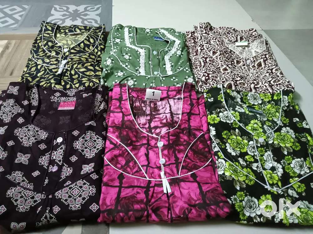 Pure cotton nighty 6 pieces