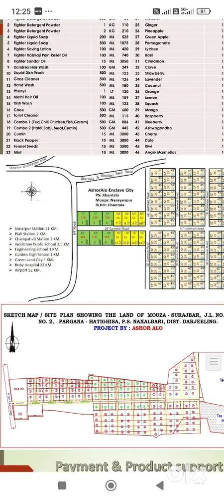 Plotted Land Available for sale near Sonarpur outright basis