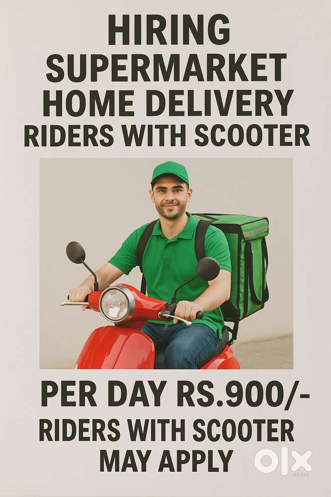 Home Delivery Rider Supermarket 900 per day Kochi