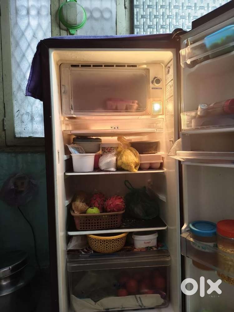 Maroon whirlpool fridge