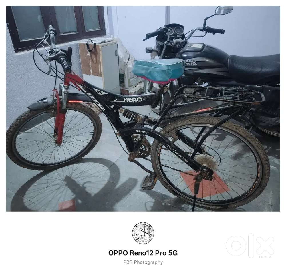 Hero gear,,Back tyre is puncture and oling bicycle otherwise all good