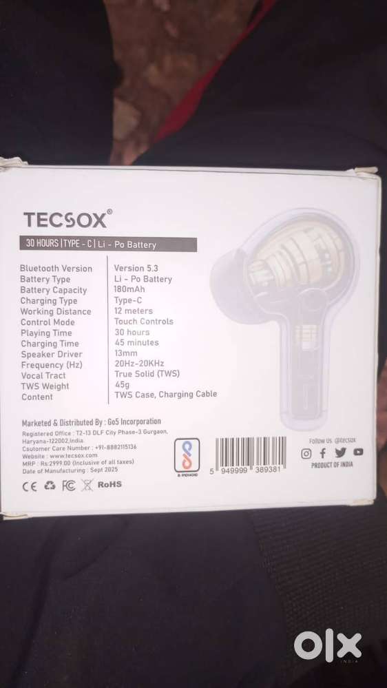 Tecsox wireless airbuds