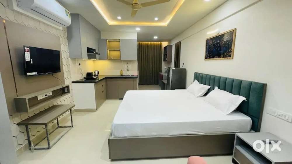 1Rk studio full furnished Available in Ok plus