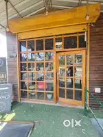 Wooden Glass partition with Door