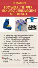 Footwear /Slipper Manufacturing Machine Set