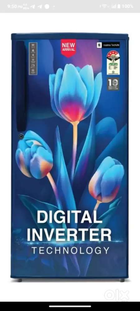Realme Techlife refrigerator 183 ltrs 3 months old with warranty