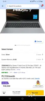Zebronics laptop y series