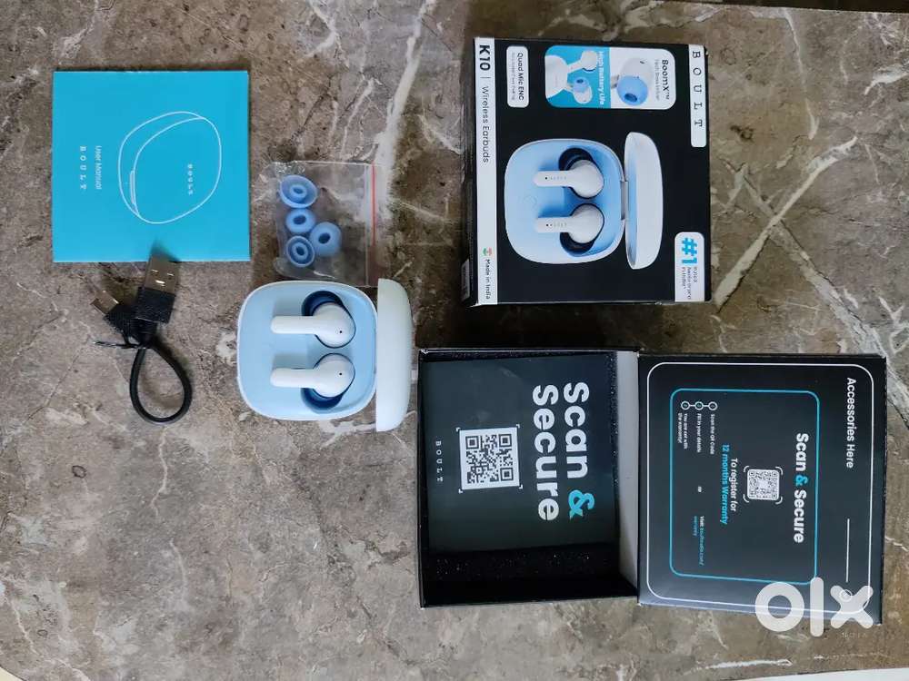 GOBOULT K10 Wireless Earbuds (Ice Blue) – Brand New, 1-Year Warranty