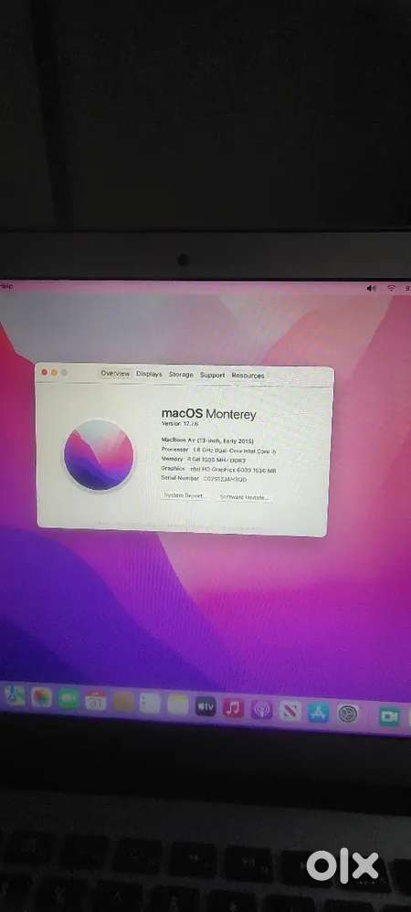 Apple makbook air 2015 year