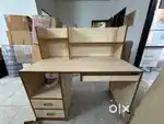 Wooden Study & Computer Table with Shelves and Drawers